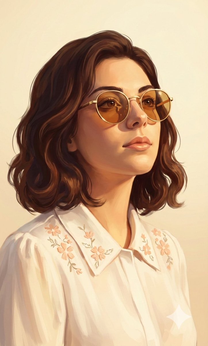 Vintage Girl in Golden Light