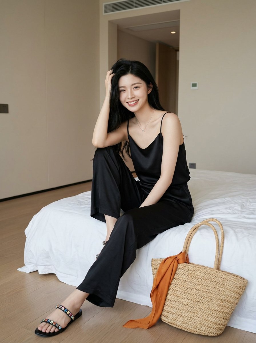 Elegant Silk Fashion Portrait