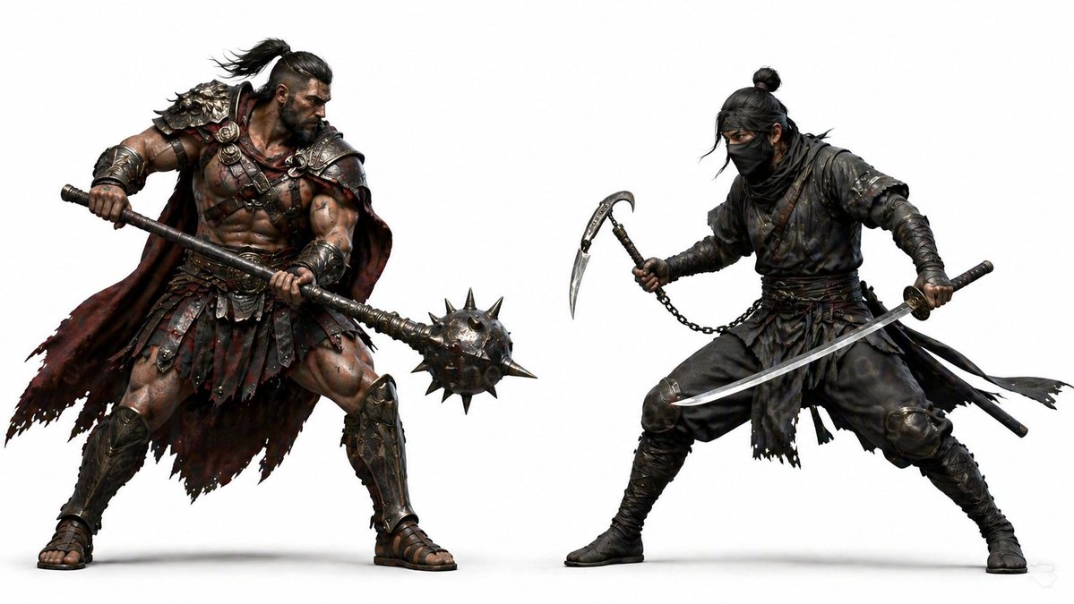 Warrior Ninja 3D Render Faceoff