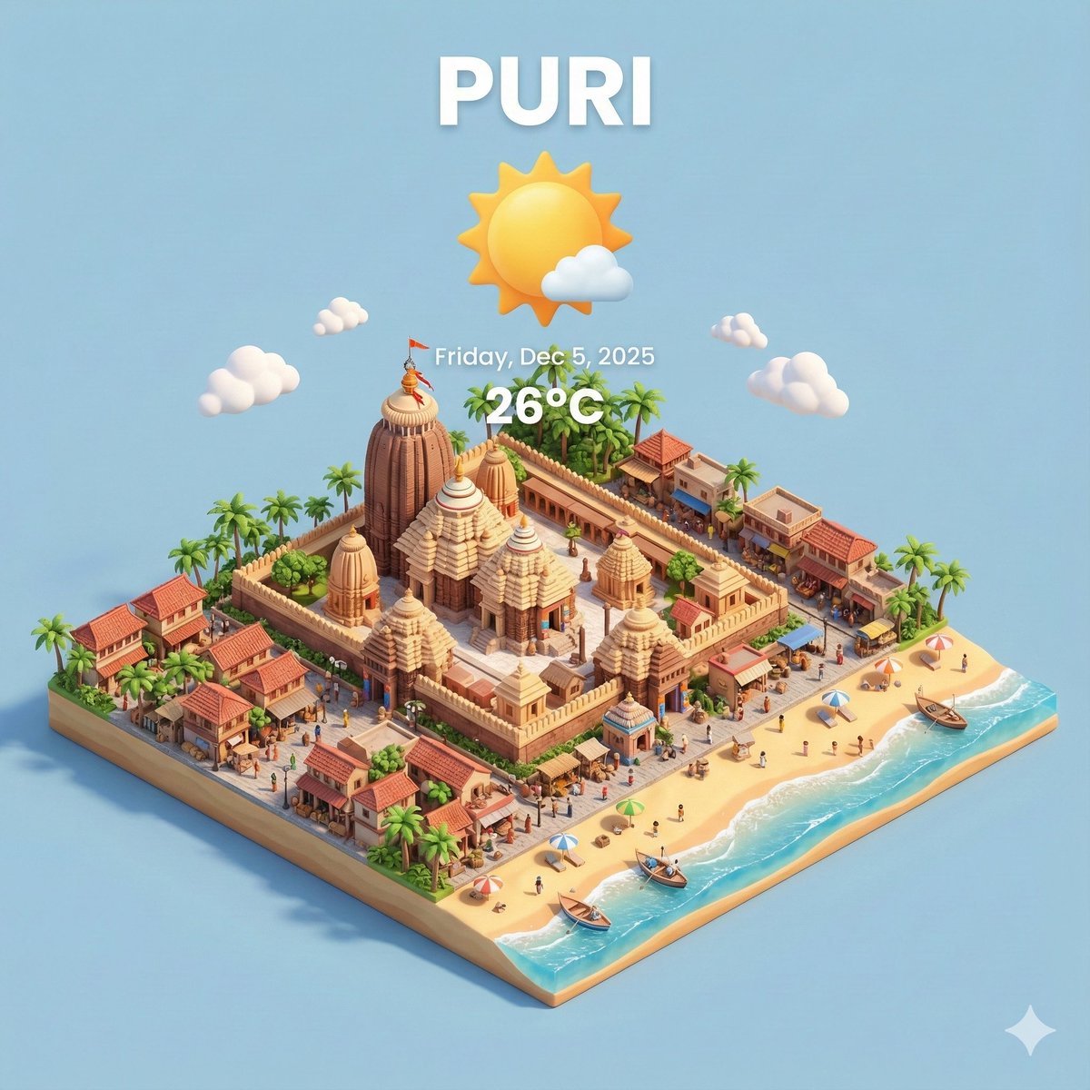 Miniature City Live Weather Puri
