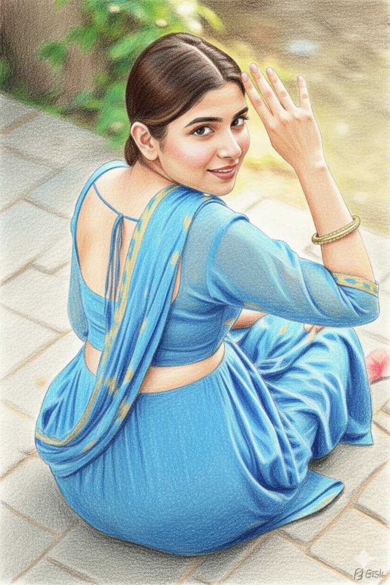 Warm Hand-Drawn Colored Pencil Art