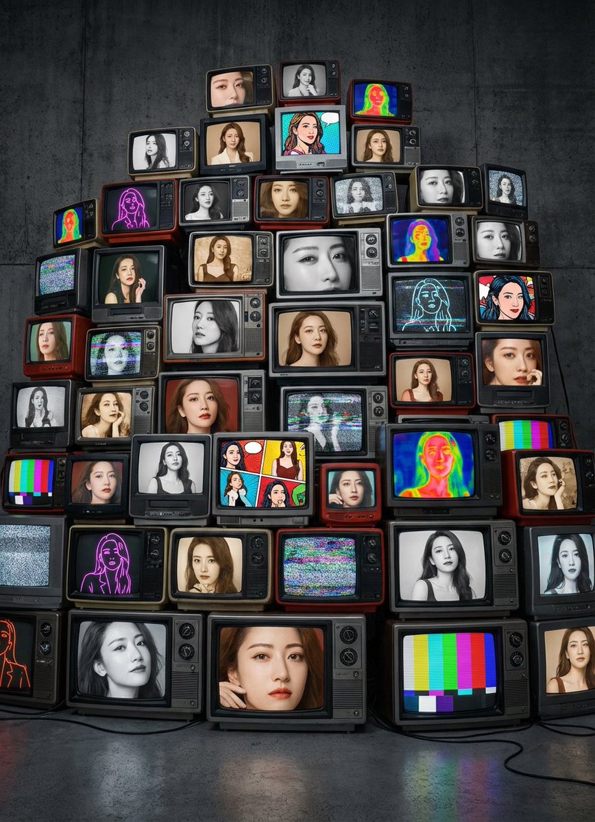Vintage CRT Wall Art Portrait