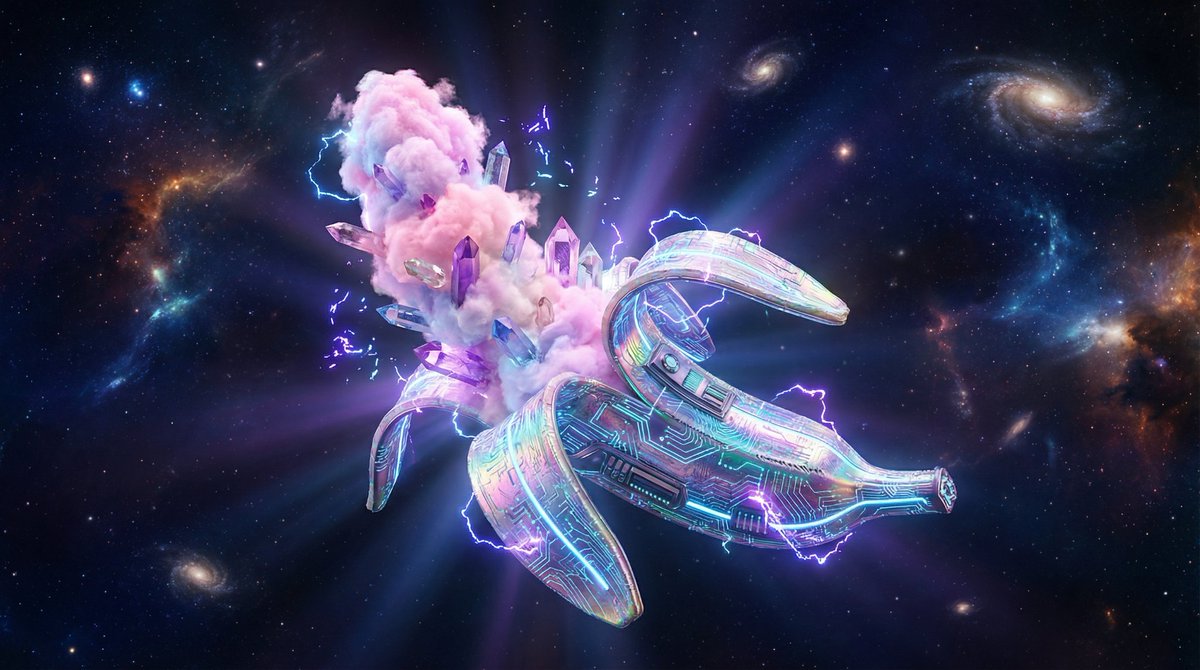 Cyberpunk Banana Cosmic Art