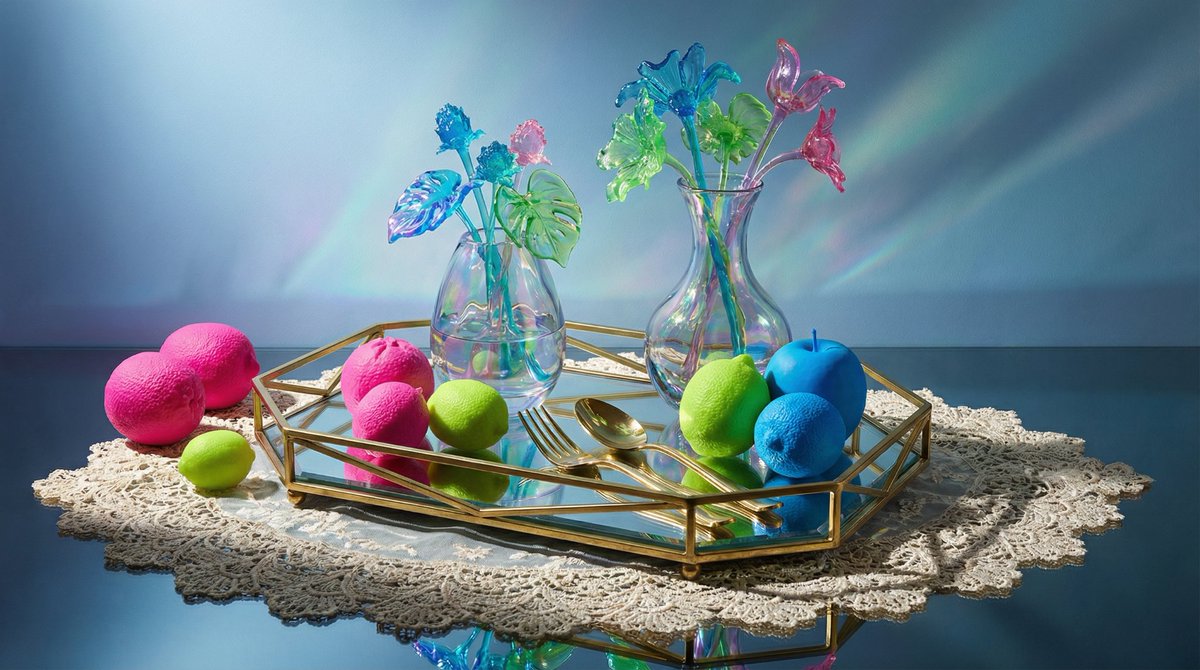 Maximalist Tabletop Art Aesthetic