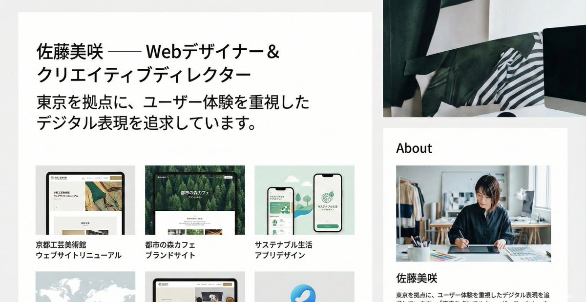 Fictional Designer Portfolio Showcase