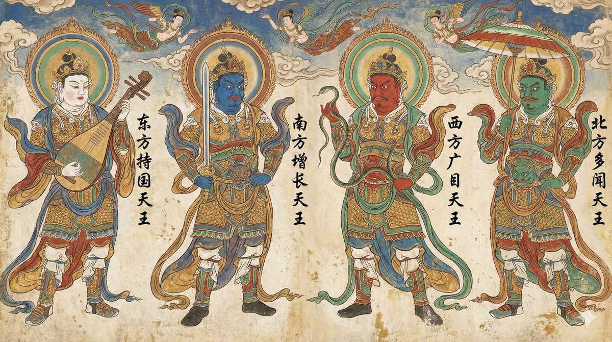 Dunhuang Four Heavenly Kings Portrait