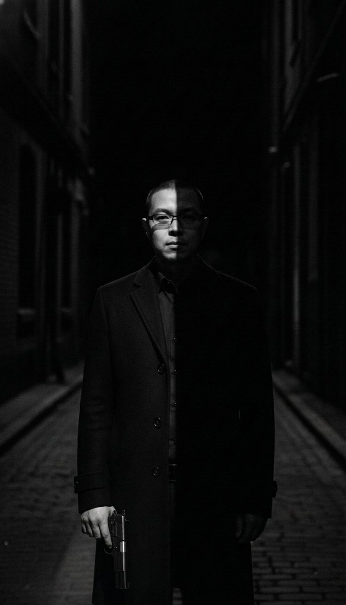 Noir Man in Dark Alley
