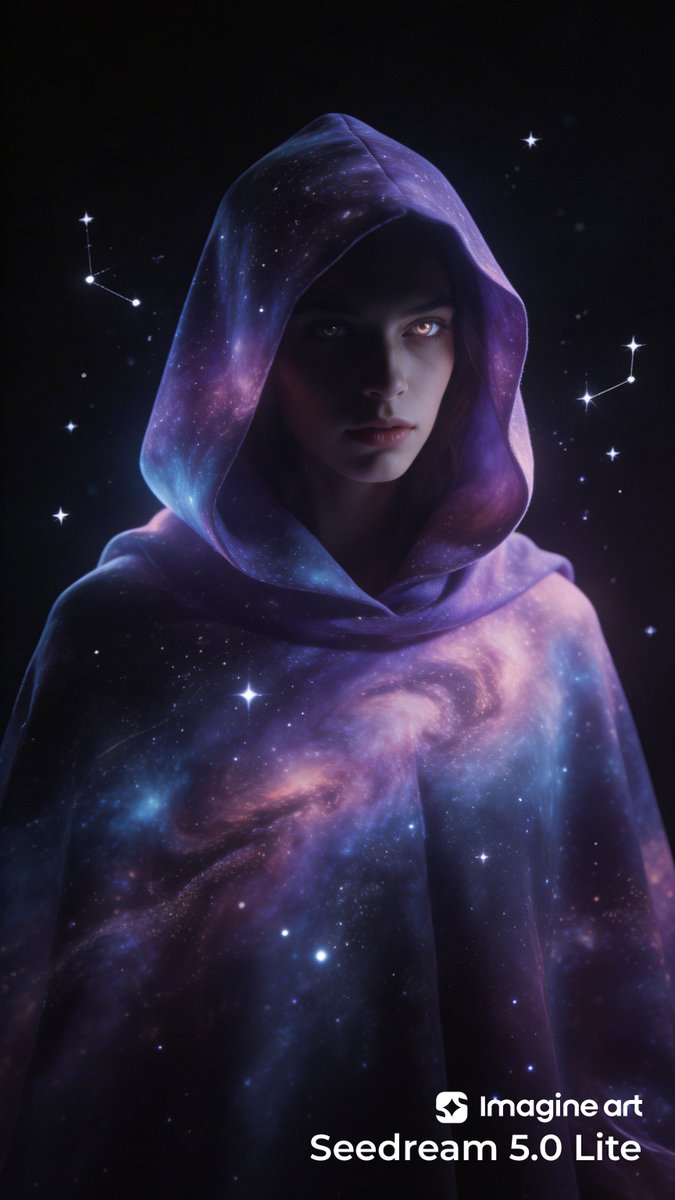 Mysterious Woman in Galaxy Cloak