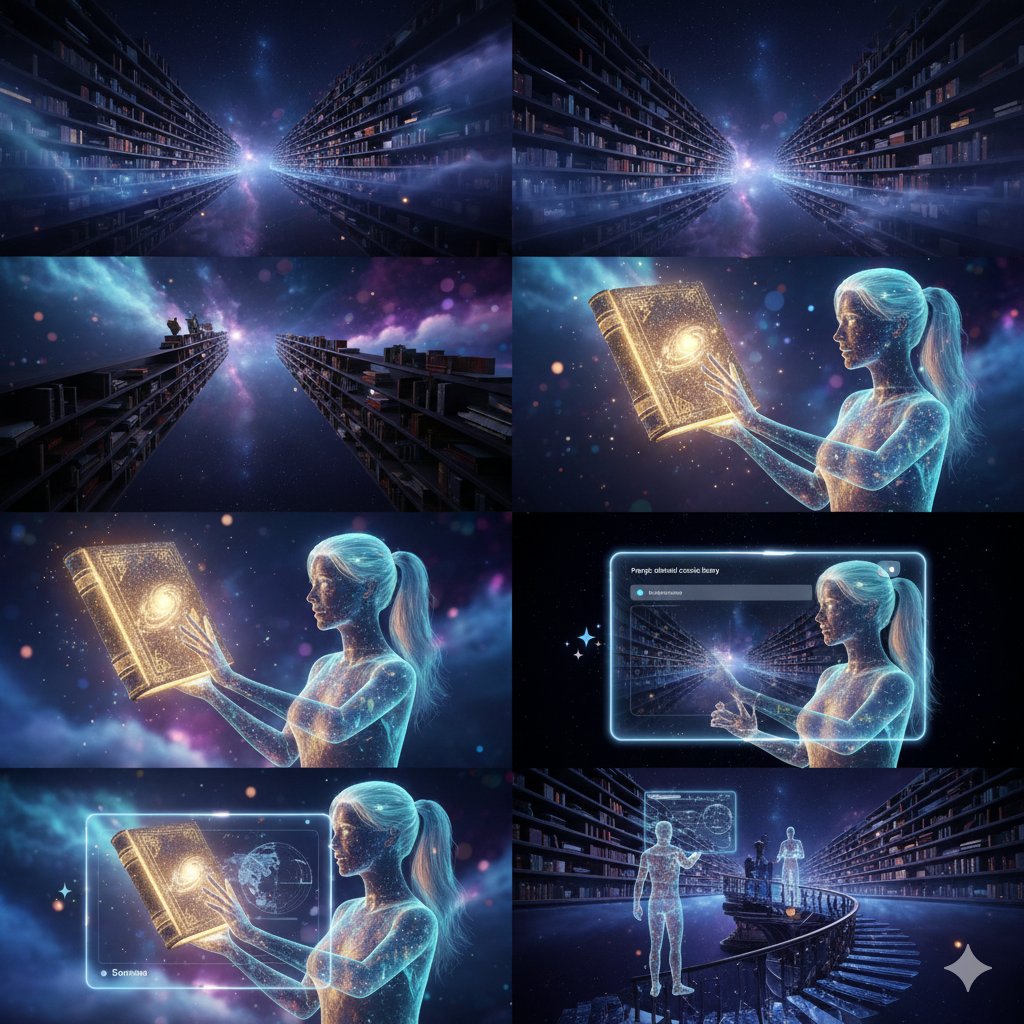 Ethereal Cosmic Library of Light