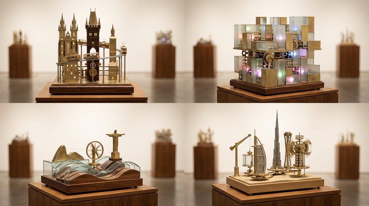 Kinetic City Sculptures Grid