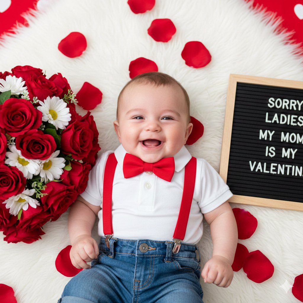 Valentine's Baby Boy Portrait