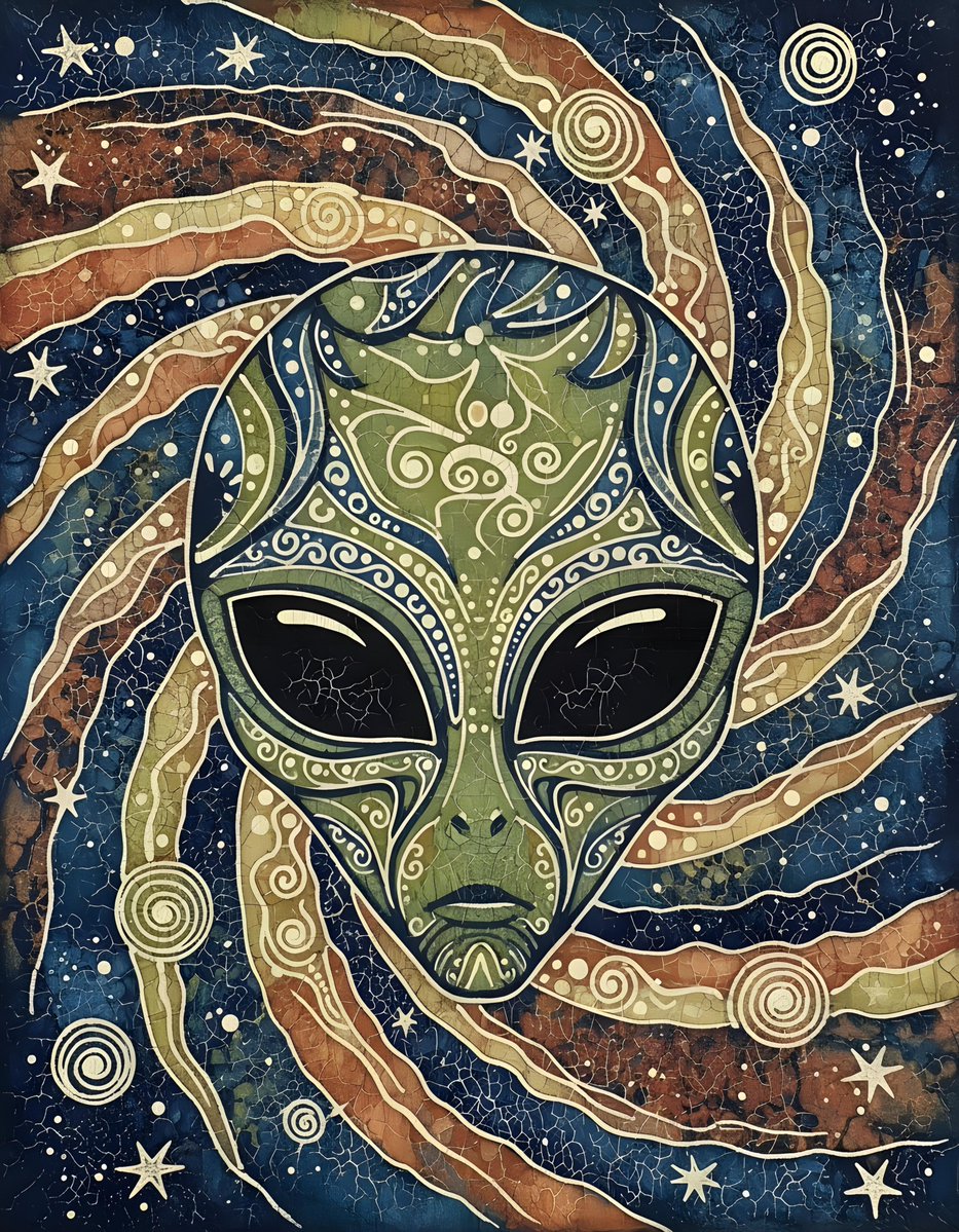 Hyper-Realistic Mythical Batik Pattern