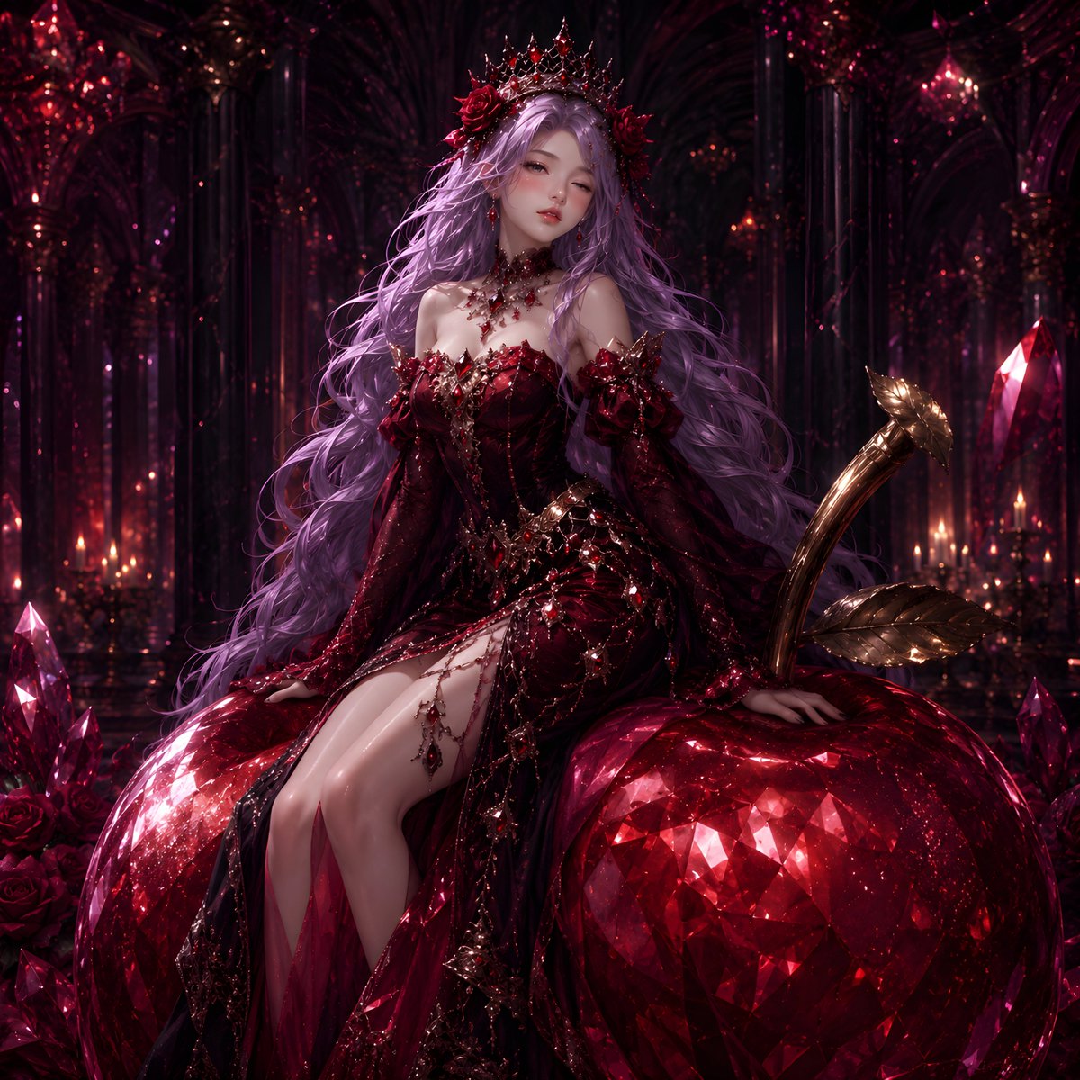Gothic Rose Queen Fantasy Art