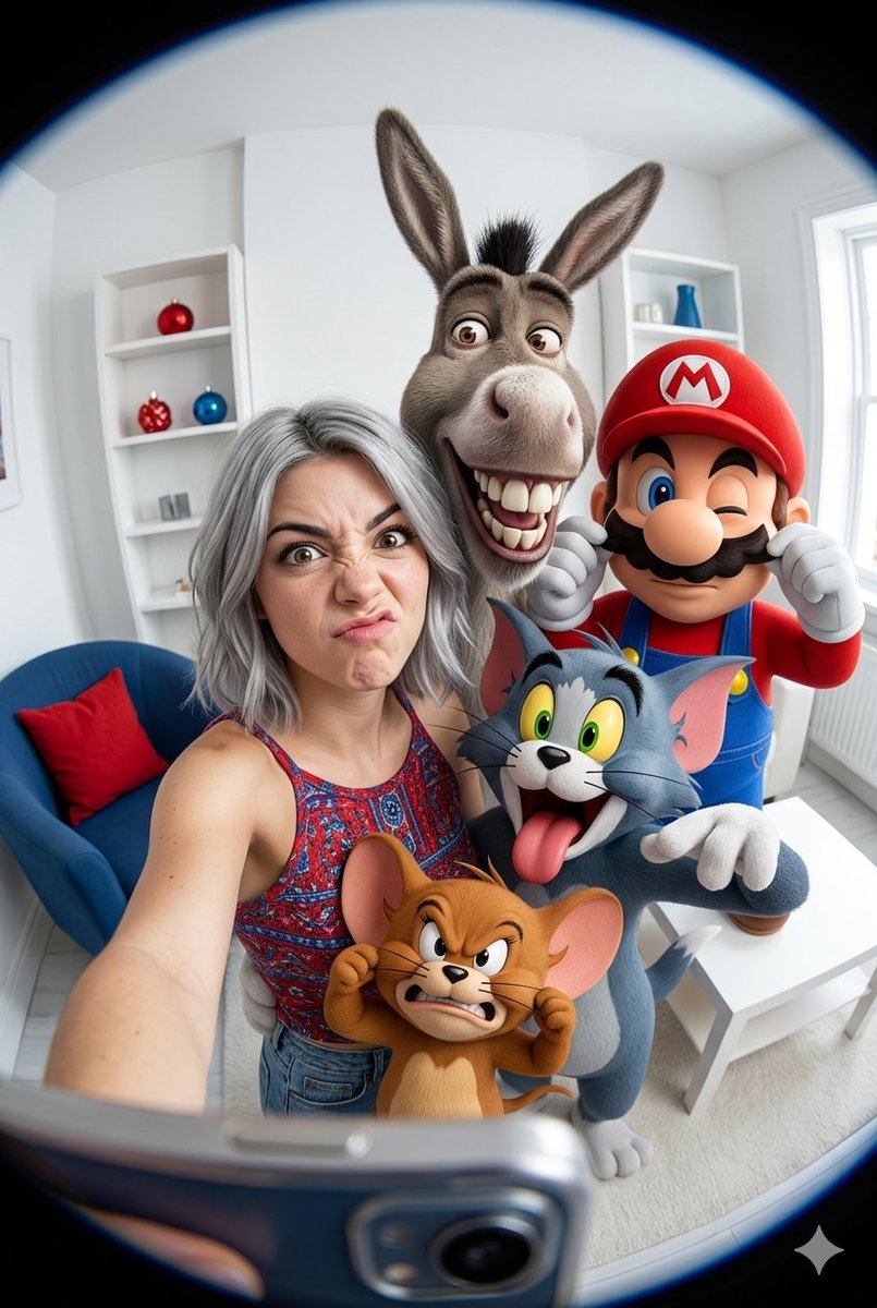 Anime Characters Silly Selfie Portrait
