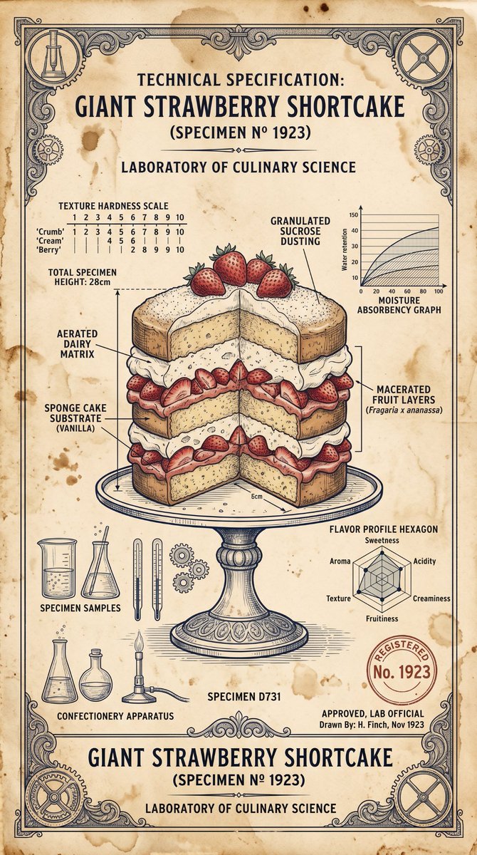 Vintage Strawberry Shortcake Blueprint Art