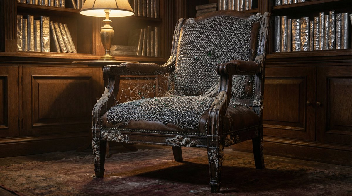 Frost Chainmail Emerald Armchair