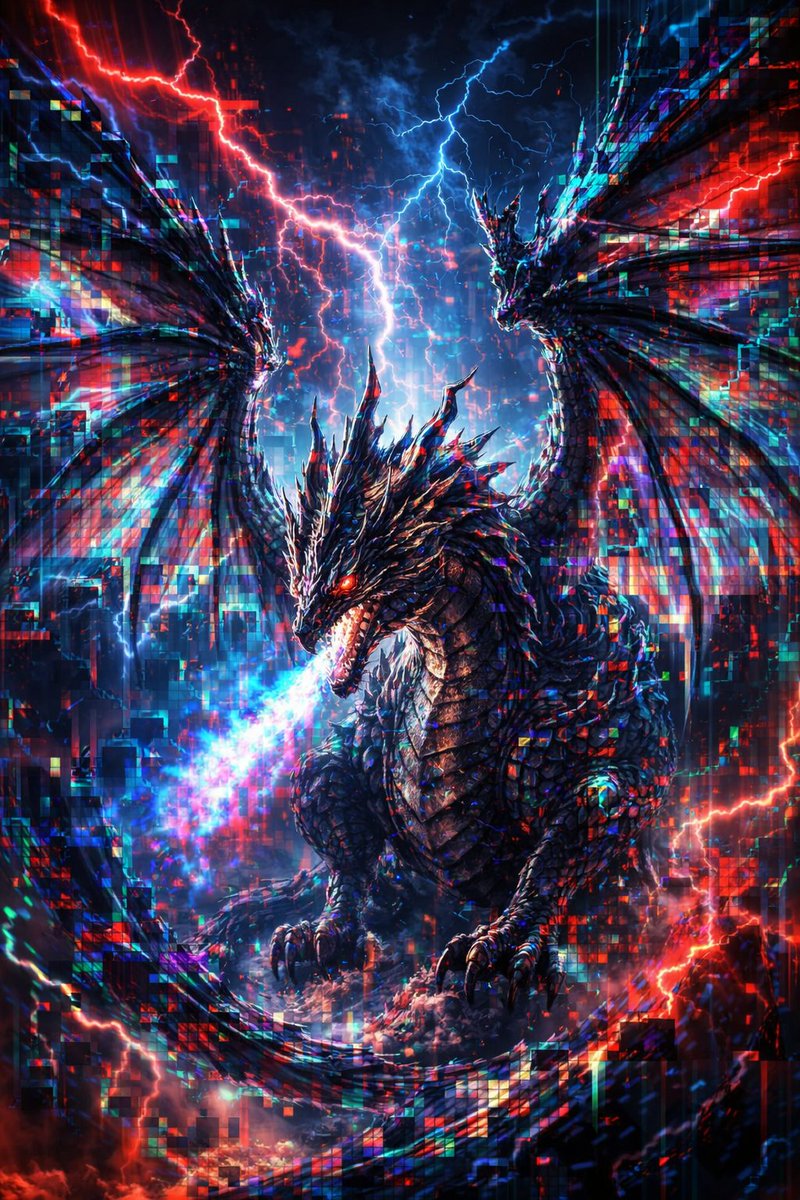 Dragon Born From Glitch Storm