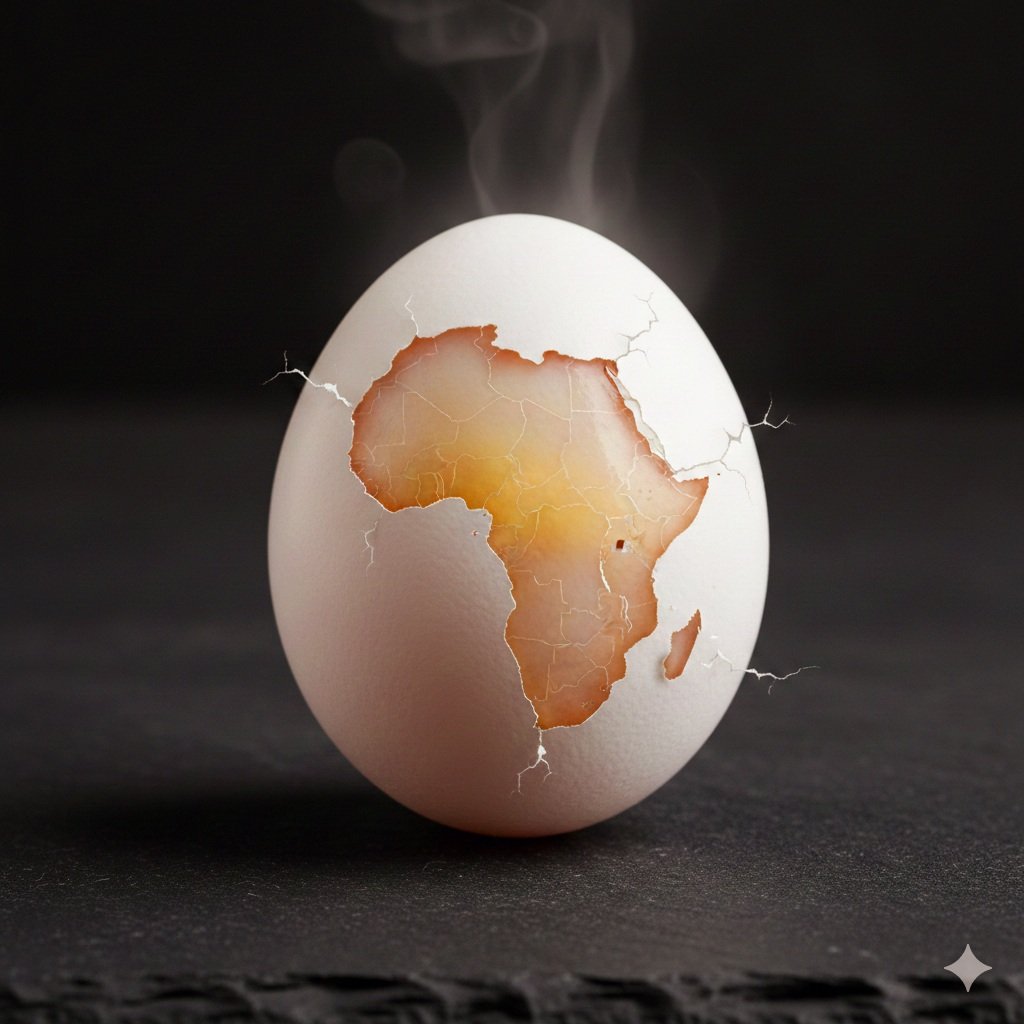 Photorealistic Egg Africa Map Crack