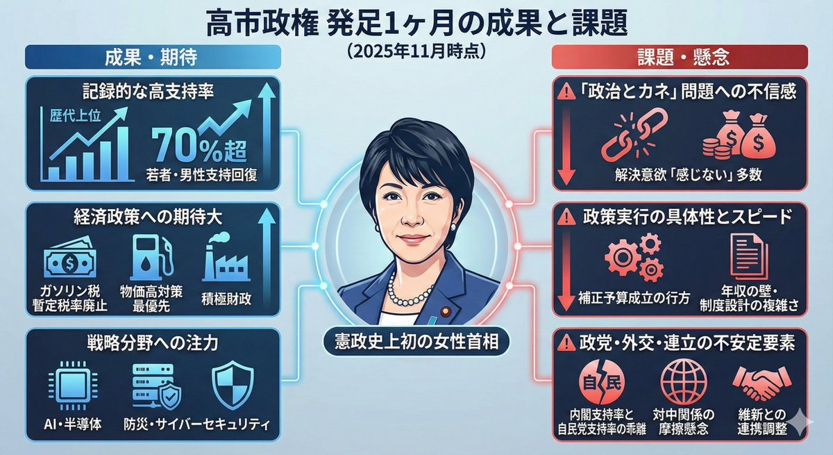 Takaichi Admin Monthly Review Infographic