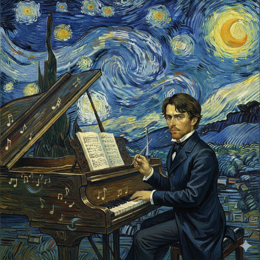 Chopin Under Starry Night Sky