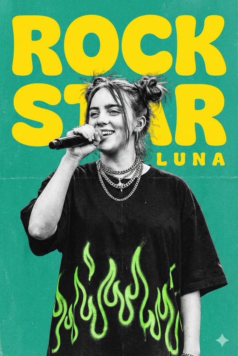 Neon Rock Star Live Poster