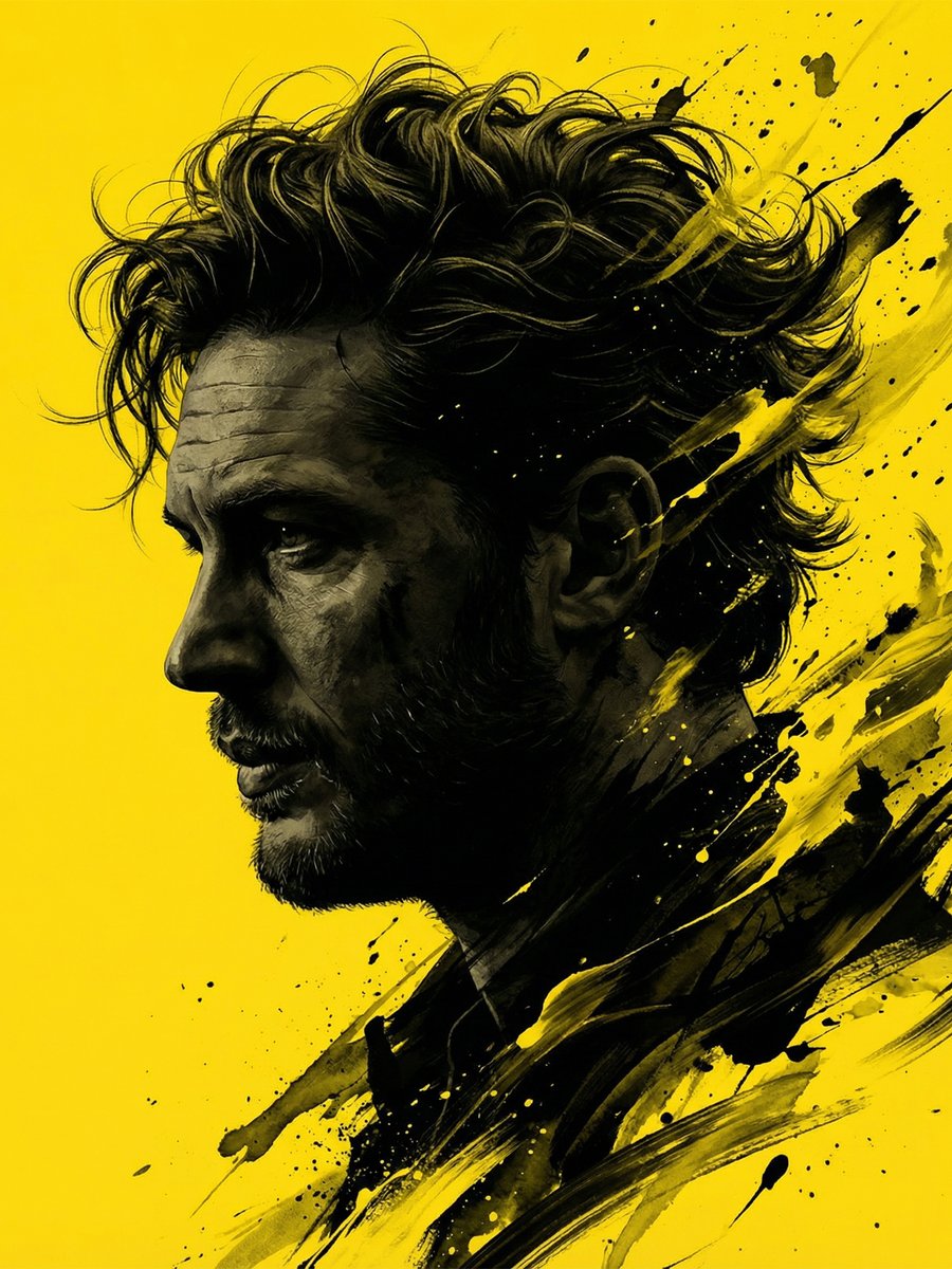 Dramatic Yellow Portrait Art