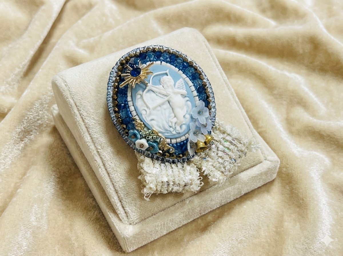 Beaded Brooch Background Replacement