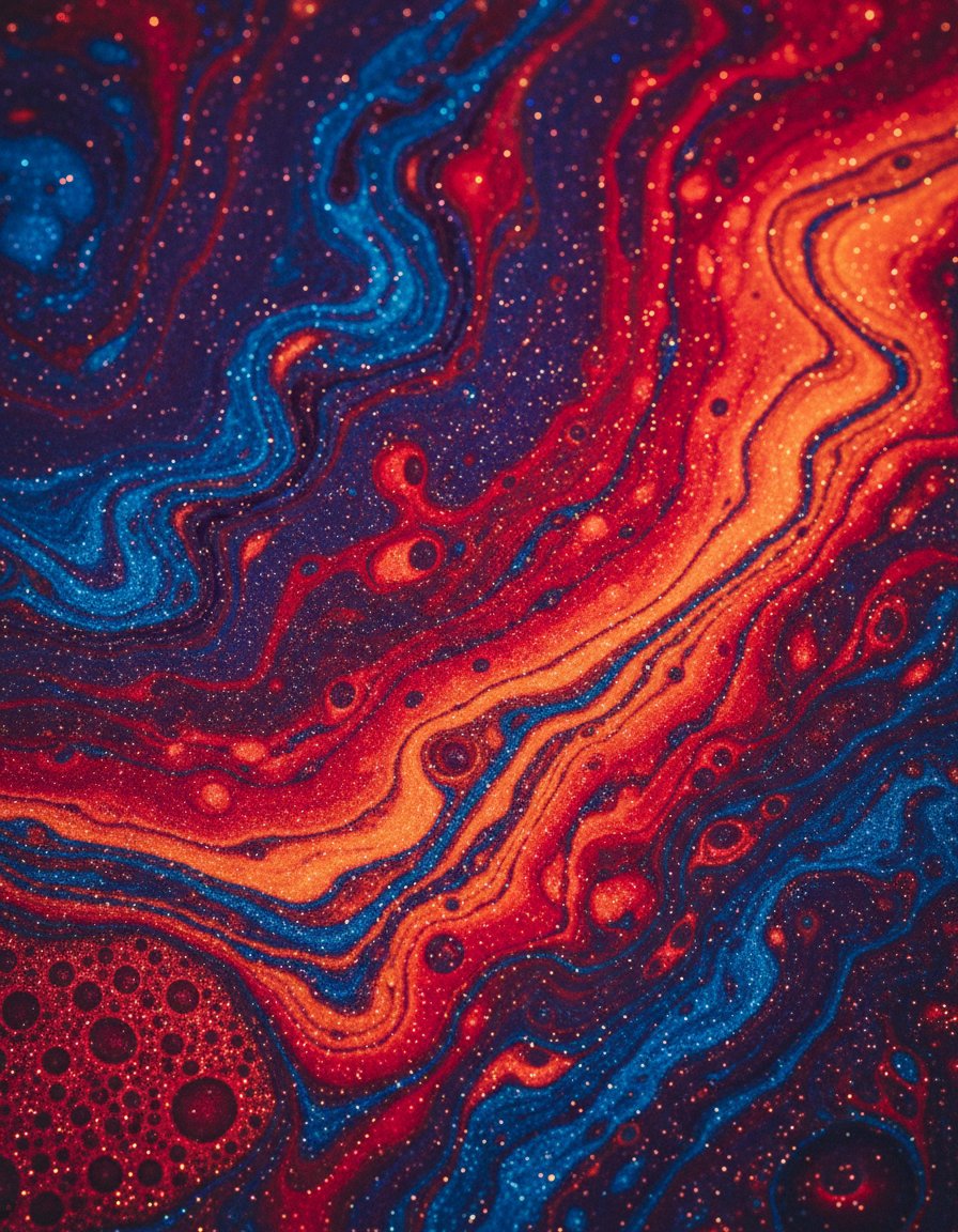 Iridescent Swirling Colors