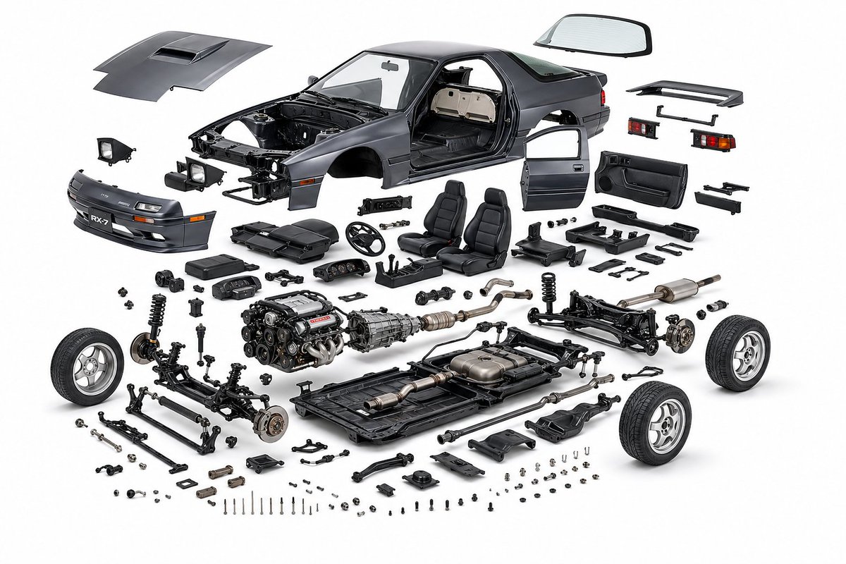 RX7 Engine Exploded View