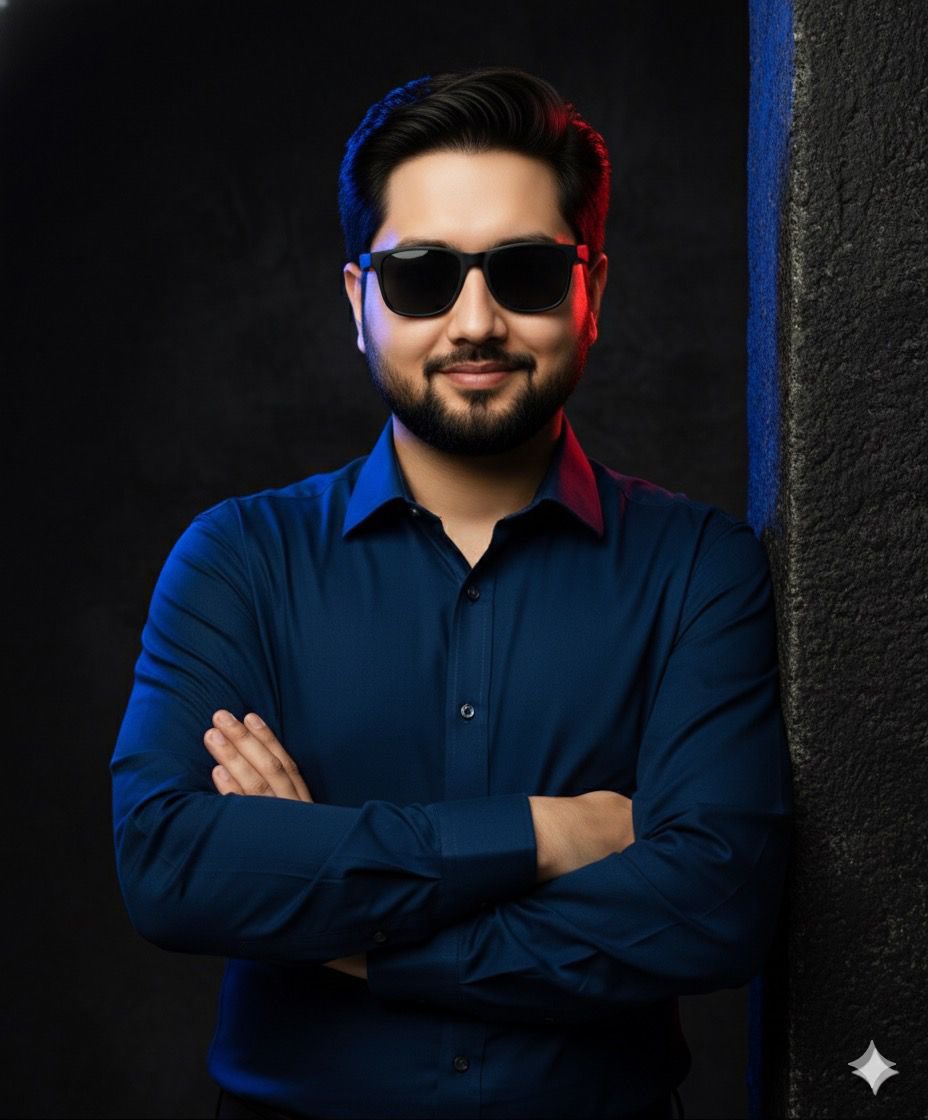 Cinematic Studio Portrait Young Man