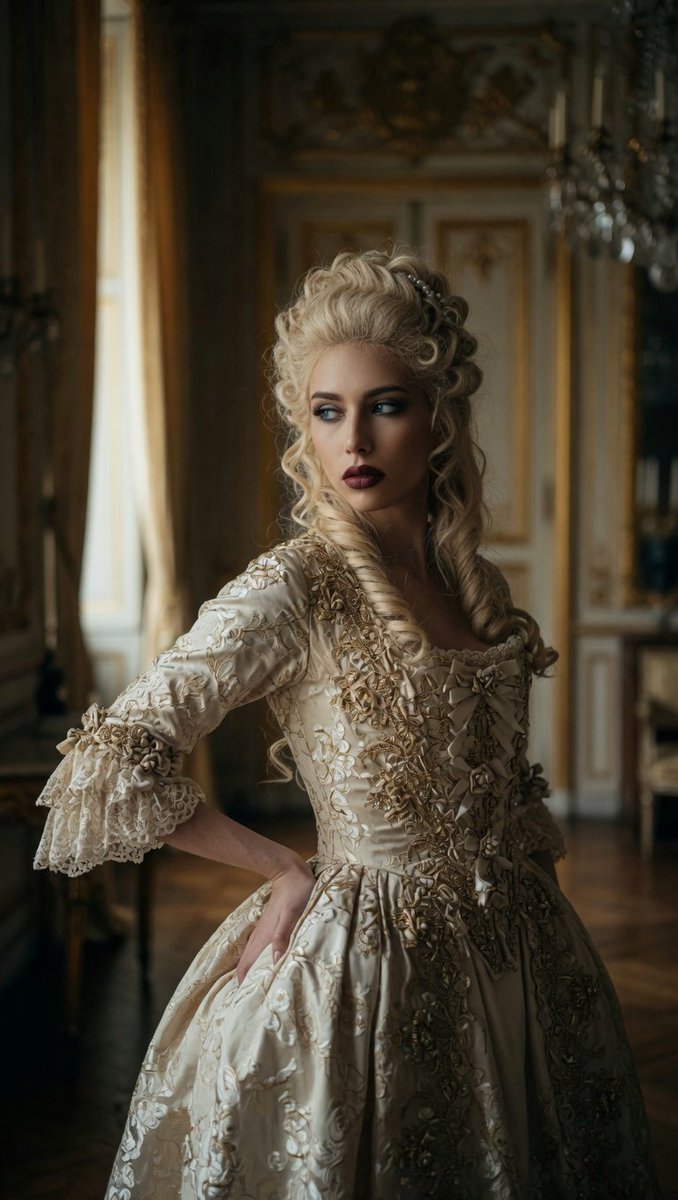 French Palace Blonde Fashion Portrait