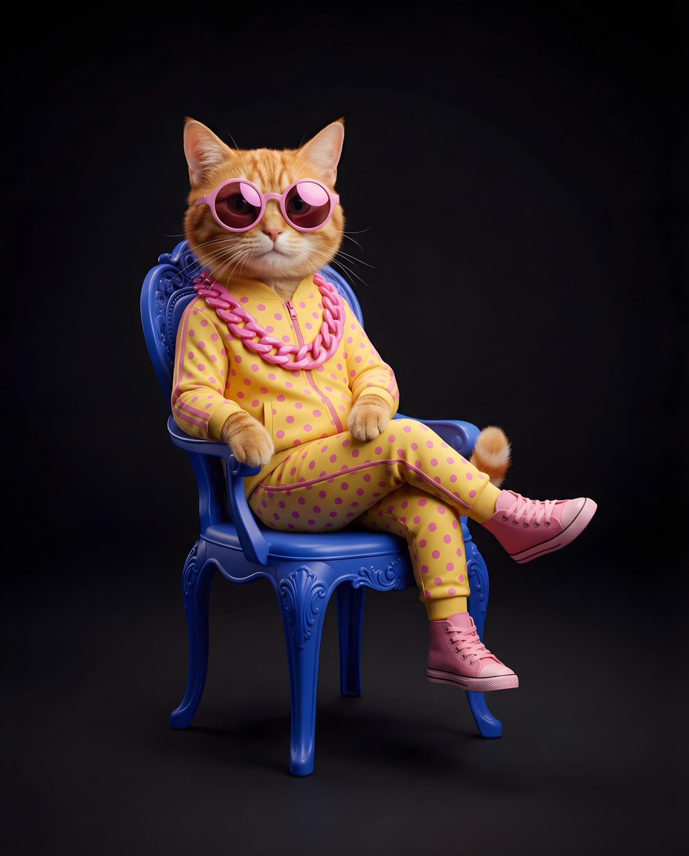 Stylish Anthropomorphic Cat Fashion Shoot