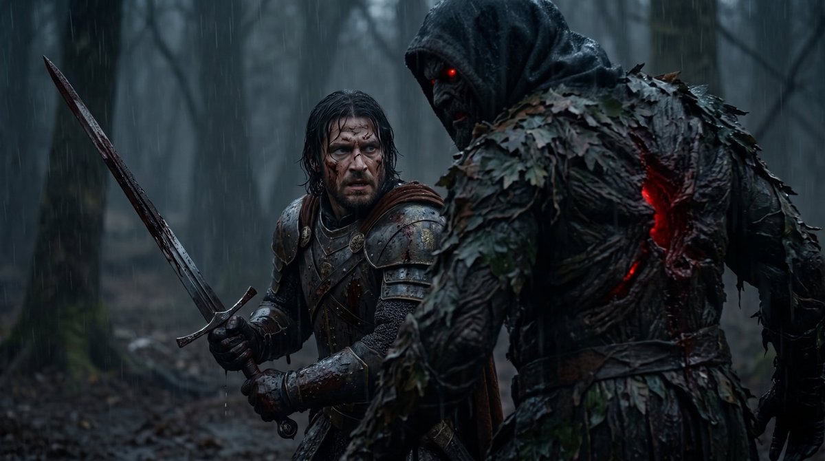 Knight vs Terrifying Forest Wraith