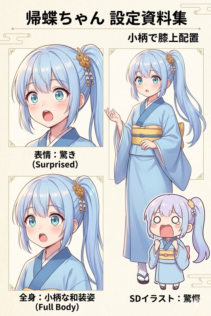 Anime Character Setting Sheet Design