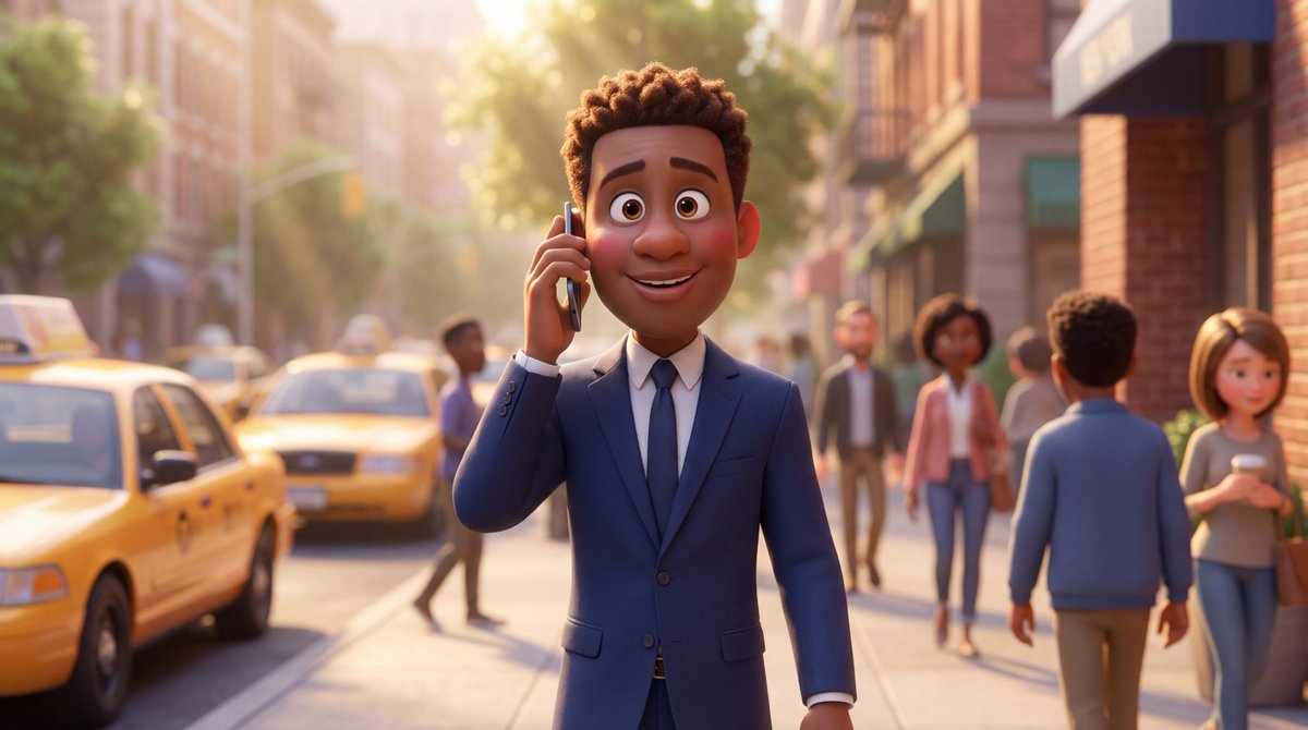 Charming 3D Animated Businessman Portrait
