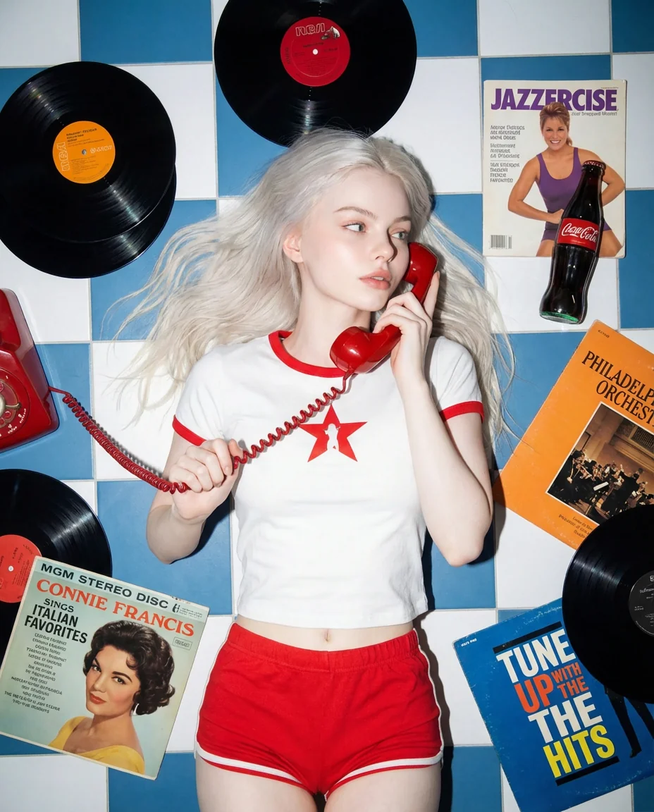 Top-Down Vinyl Flat Lay