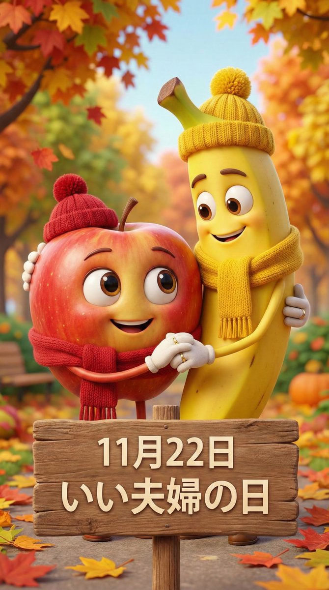 Apple Banana Personified Couple