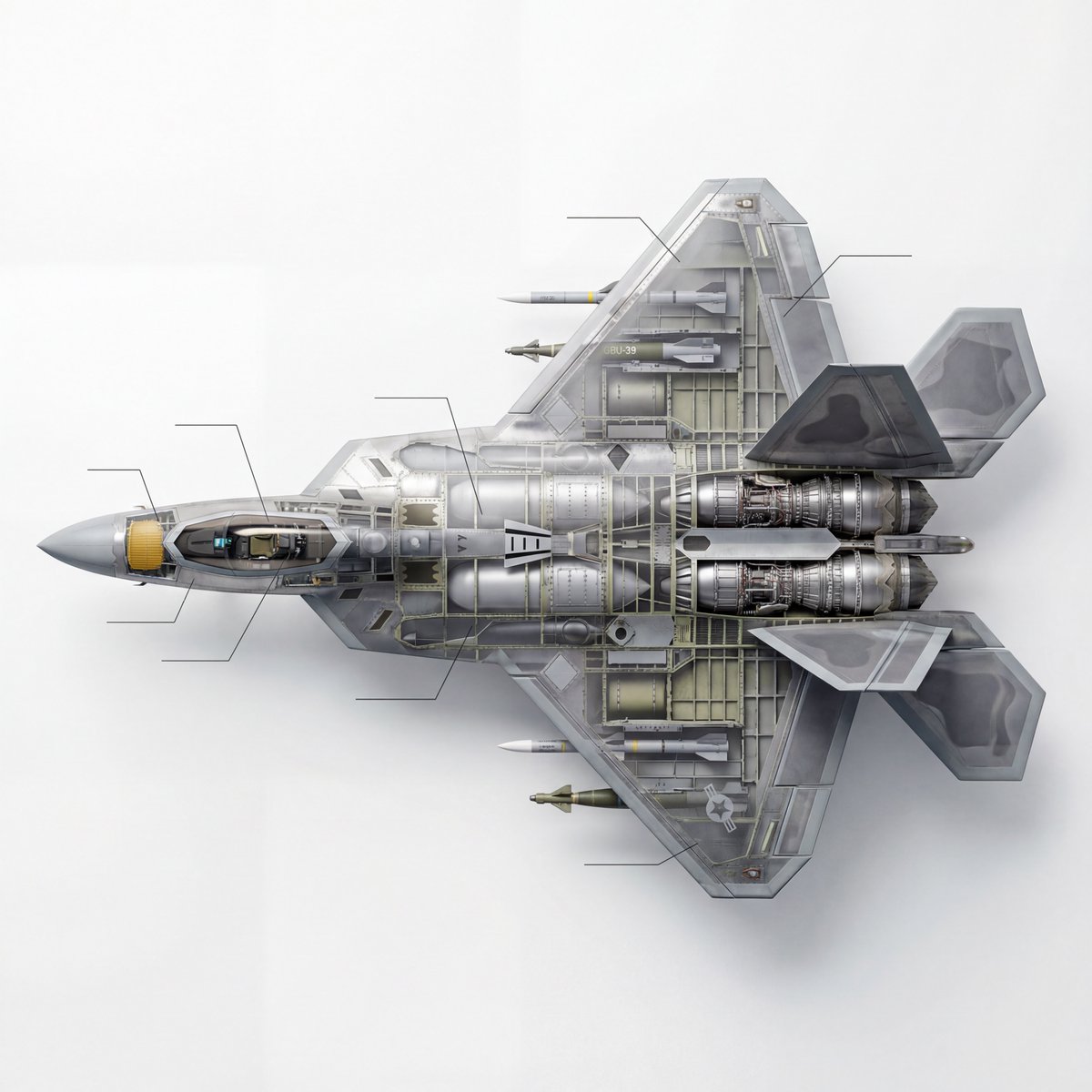 Stealth Fighter Cross-Section Revealed