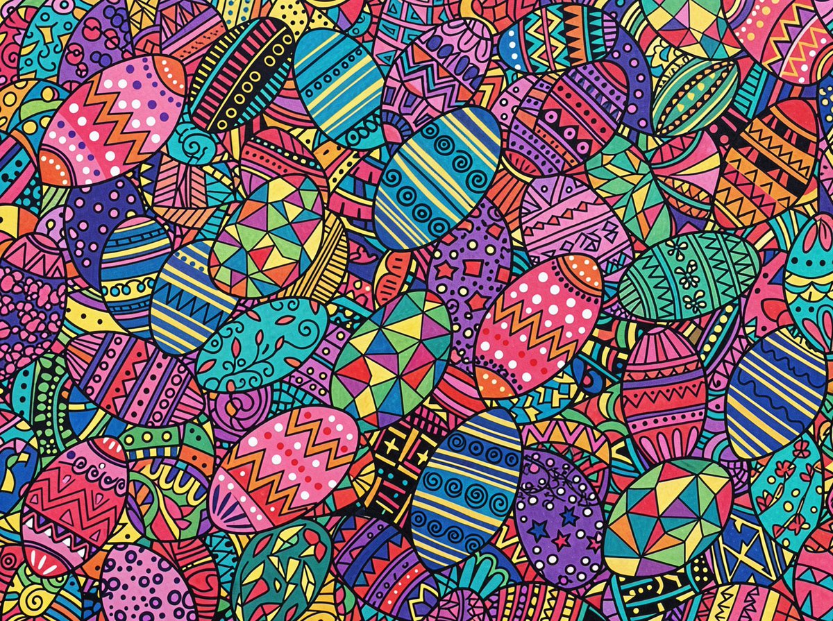 Vibrant Abstract Geometric Oval Patterns