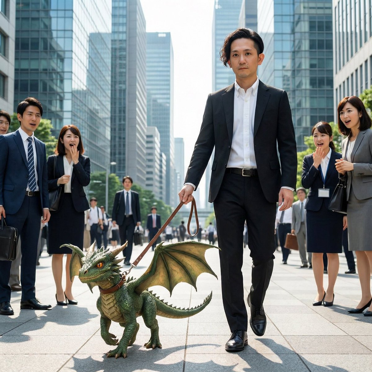 Dragon Strolling Downtown