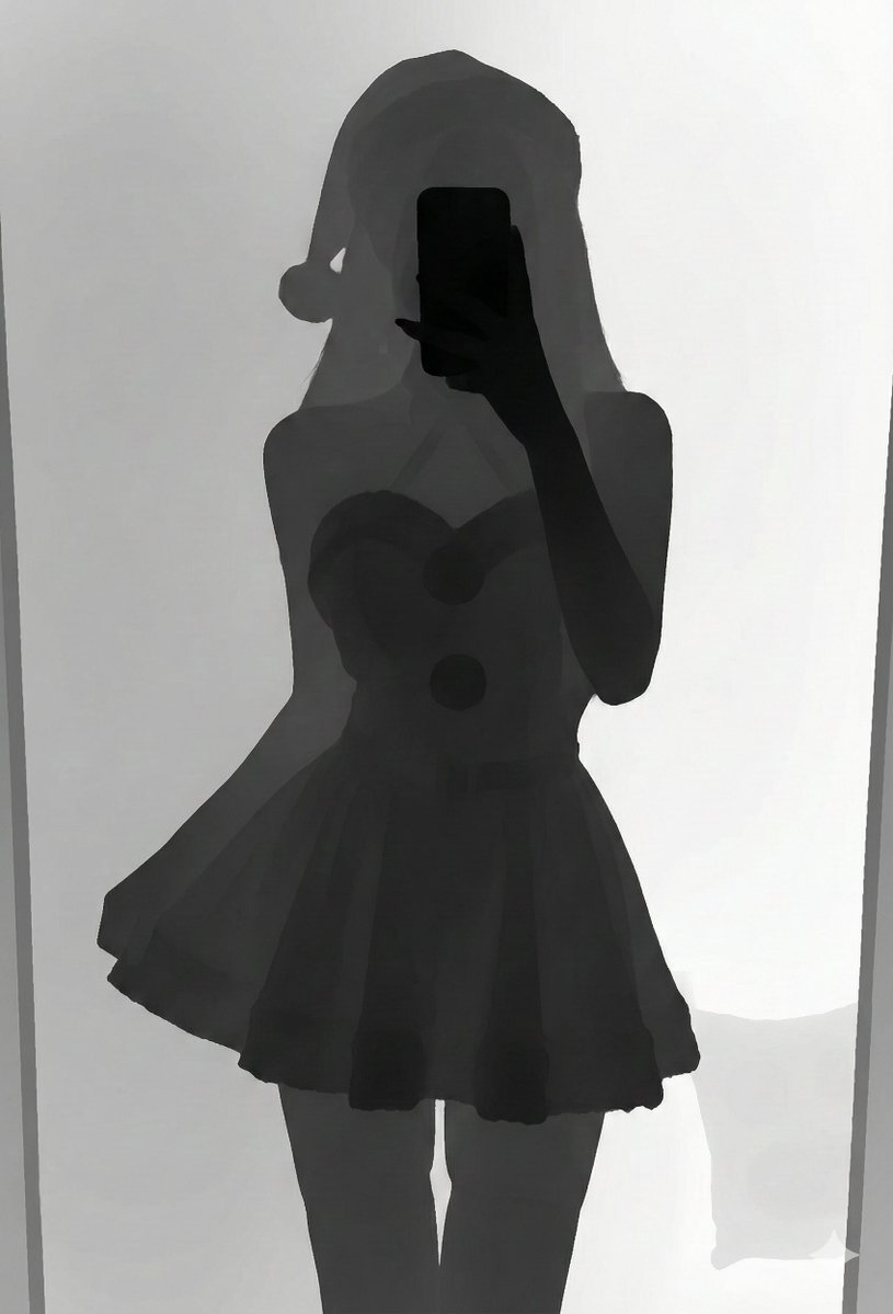 Santa Girl Mirror Selfie