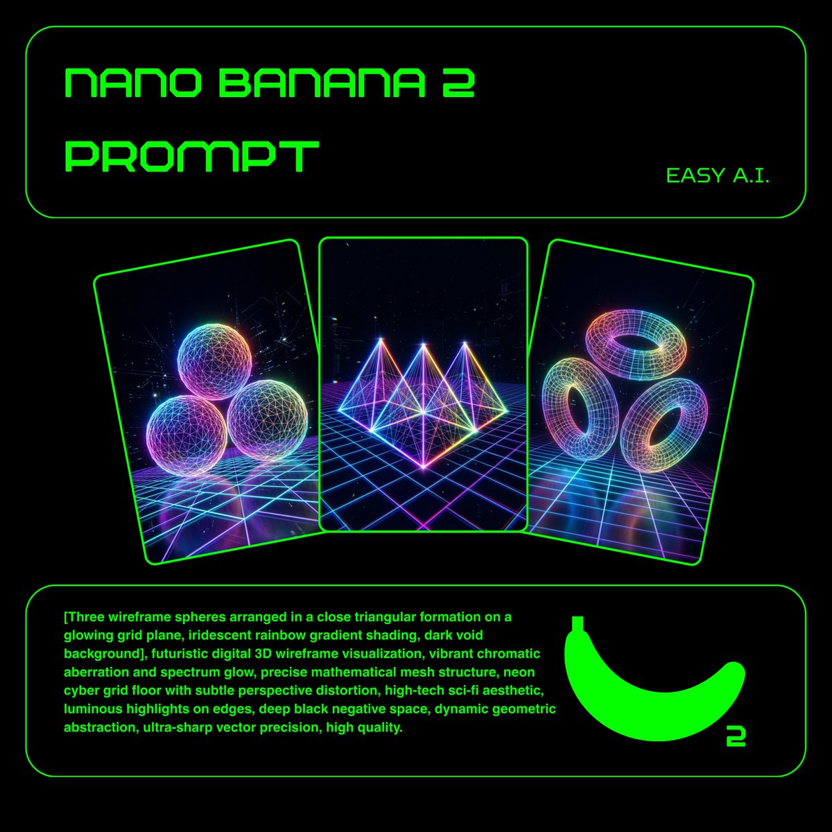Neon Wireframe 3D Image Generator
