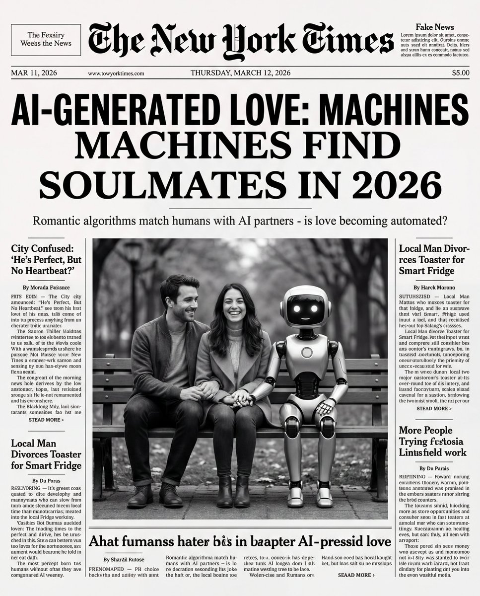 Humorous NYT Front Page 2026