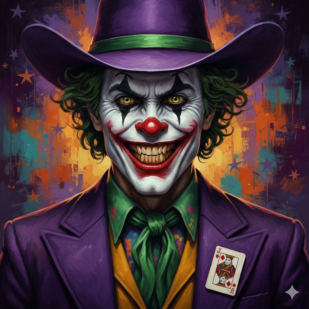 Joker Cowboy Menacing Portrait