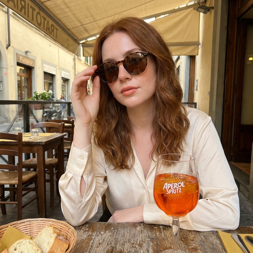 Golden Hour Italian Trattoria Portrait