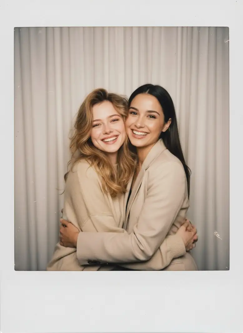 Polaroid Candid Embrace