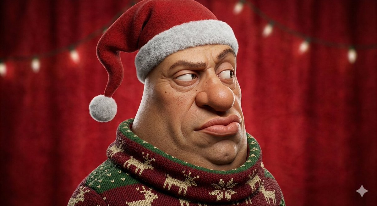 Stylized Santa 3D Portrait