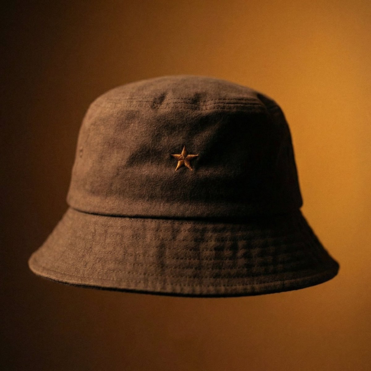 Cinematic Coffee Brown Star Bucket Hat