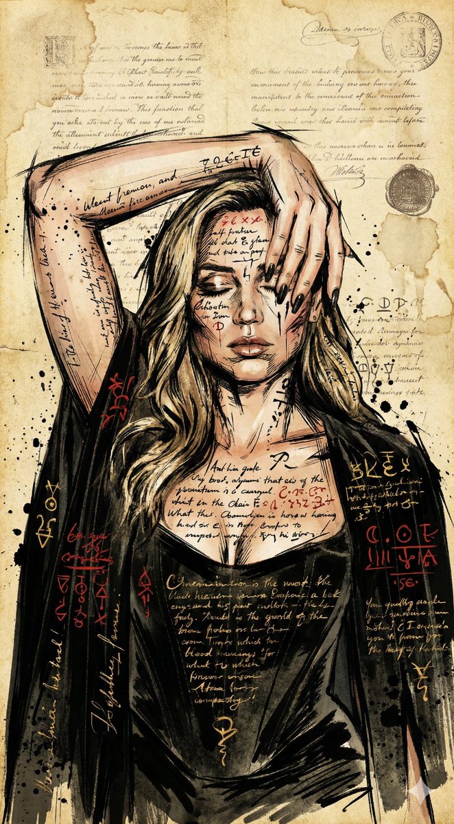 Ink Portrait: Hidden Symbols Art