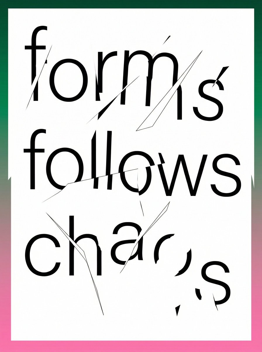 Deconstructed Chaos Typography Poster